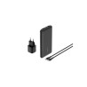 Belkin Batterie externe 3 ports 10K avec câble USB-A vers USB-C noir