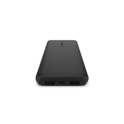 Belkin Batterie externe 3 ports 10K avec câble USB-A vers USB-C noir