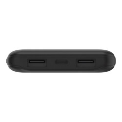 Belkin Batterie externe 3 ports 10K avec câble USB-A vers USB-C noir